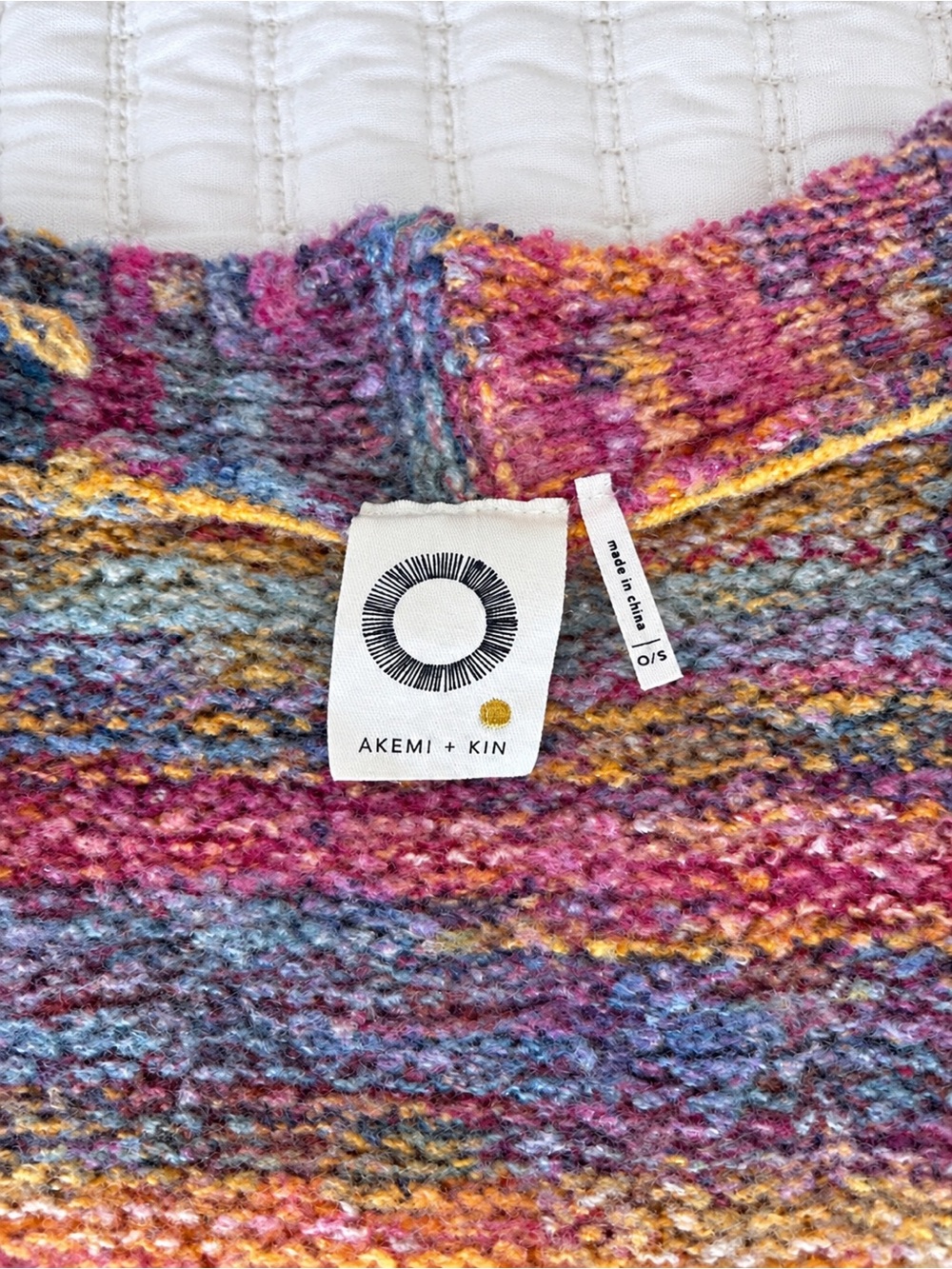 Anthropologie Akemi + Kin Multicolor Knit Cardigan O/S Boho Oversized - Picture 2 of 3